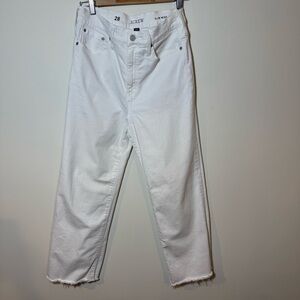 J. Crew White Cropped Ankle Jeans